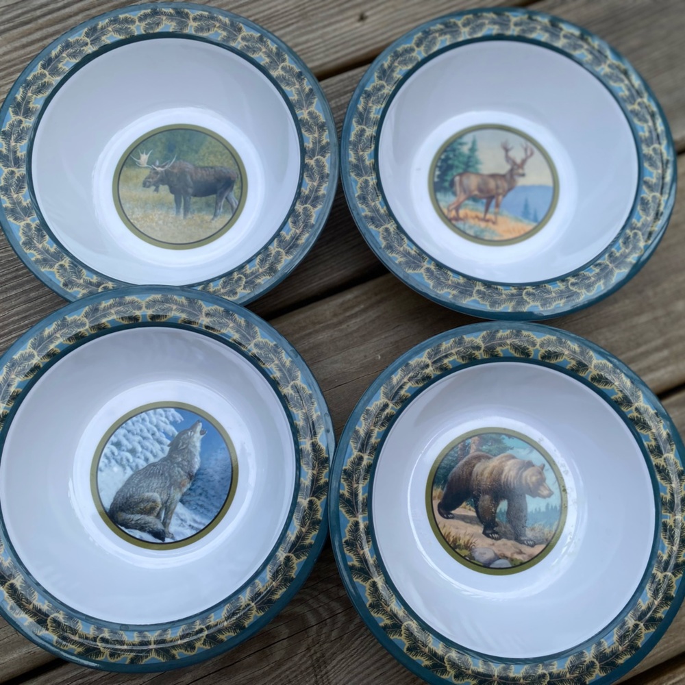 National Wildlife Federation American Wildlife Collection Melamine Bowl Set of 4